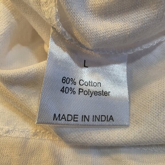 Save The Chubby Mermaids Juniors Tank Top Size L Manatee Florida Namaste White - Picture 5 of 8